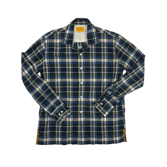 Madras Trading Company Other - Plaid Button-Down Shirt - Blue/Green
